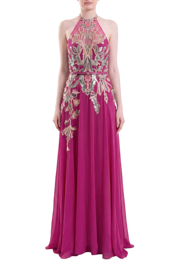 Saiid Kobeisy Embroidered Georgette Dress