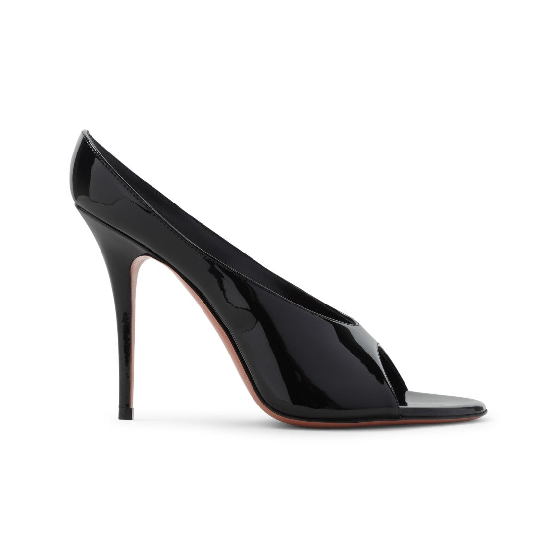 Amina Muaddi Patented Leather Sandals With 10.5 Cm Heel