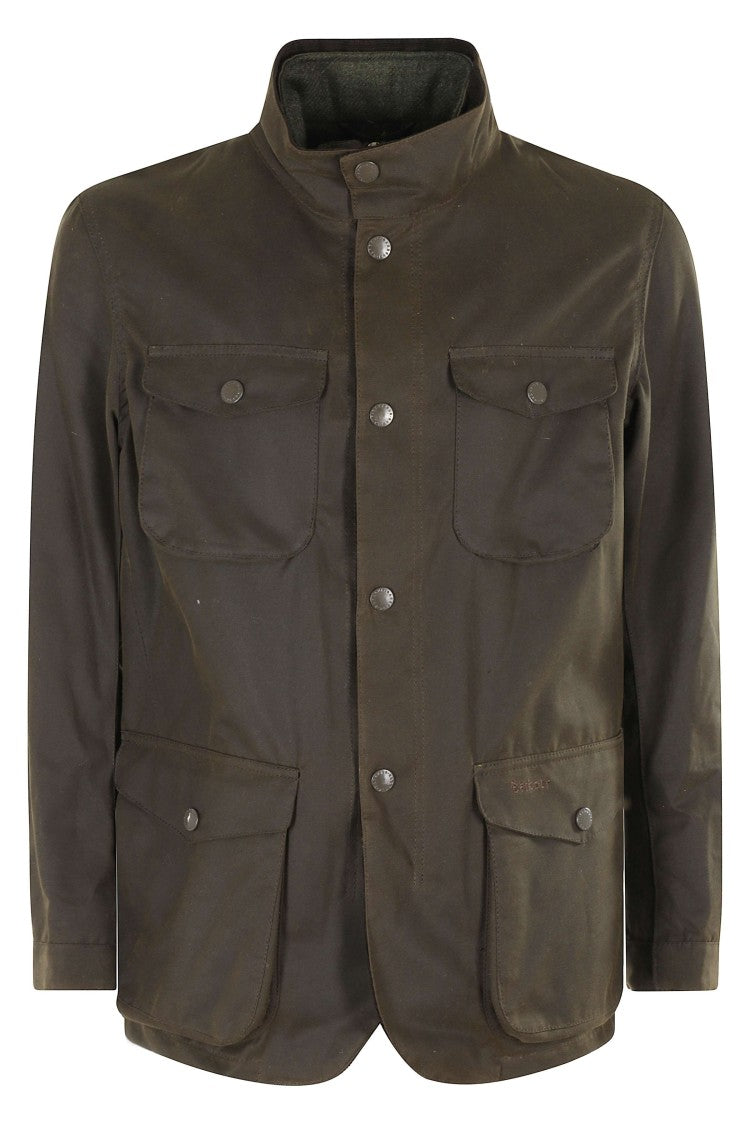 Barbour Ogston Wax Jacket With High Collar