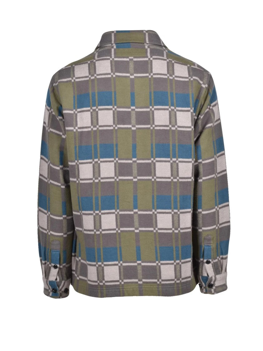 Gramicci Straight Flannel Shirt With Classic Collar And Button-Down Front