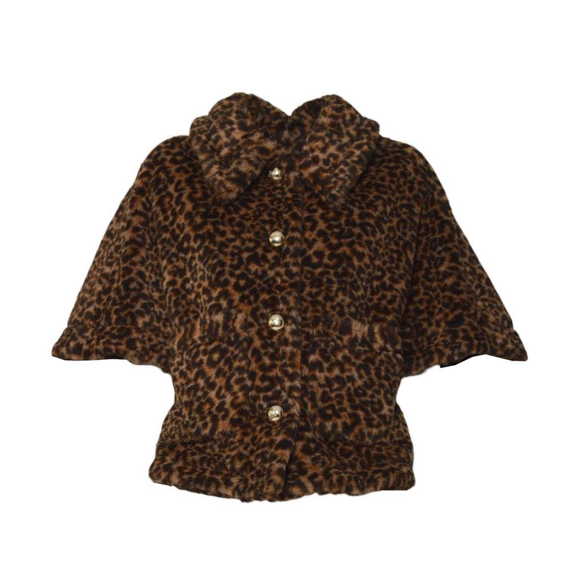 Max Mara Leopard-Printed Jacket With Plush Texture And Button Detail
