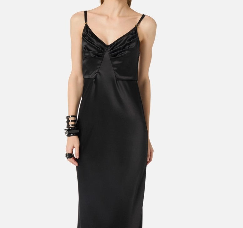 Elisabetta Franchi Red Carpet Satin Mermaid Evening Dress