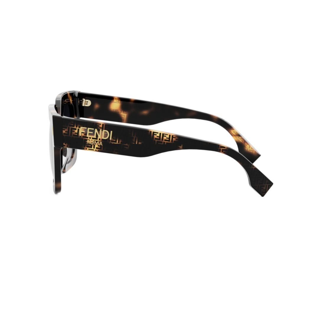 Fendi Oversized Tortoiseshell Sunglasses With Monogram Accents