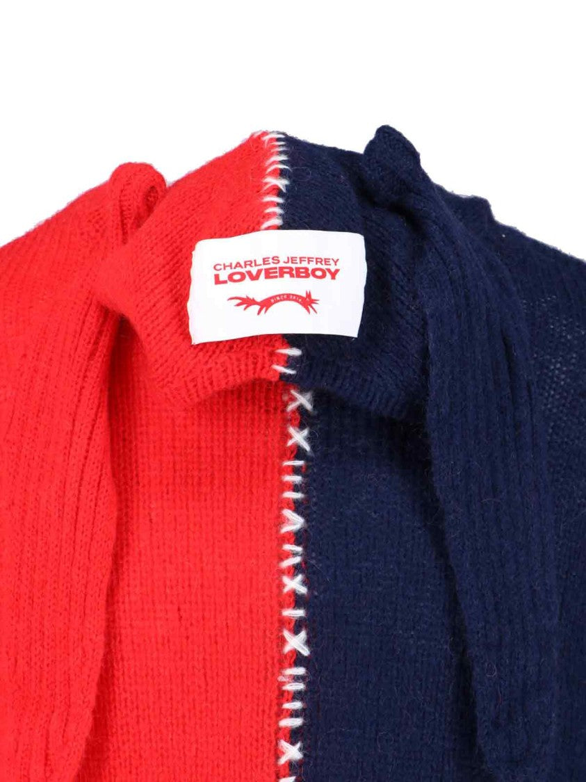 Charles Jeffrey Loverboy Classic Knit Hoodie In Vibrant Red