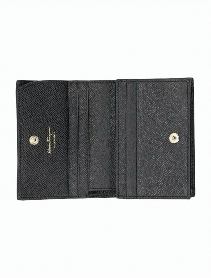 Salvatore Ferragamo Textured Leather Wallet With Bow Detail