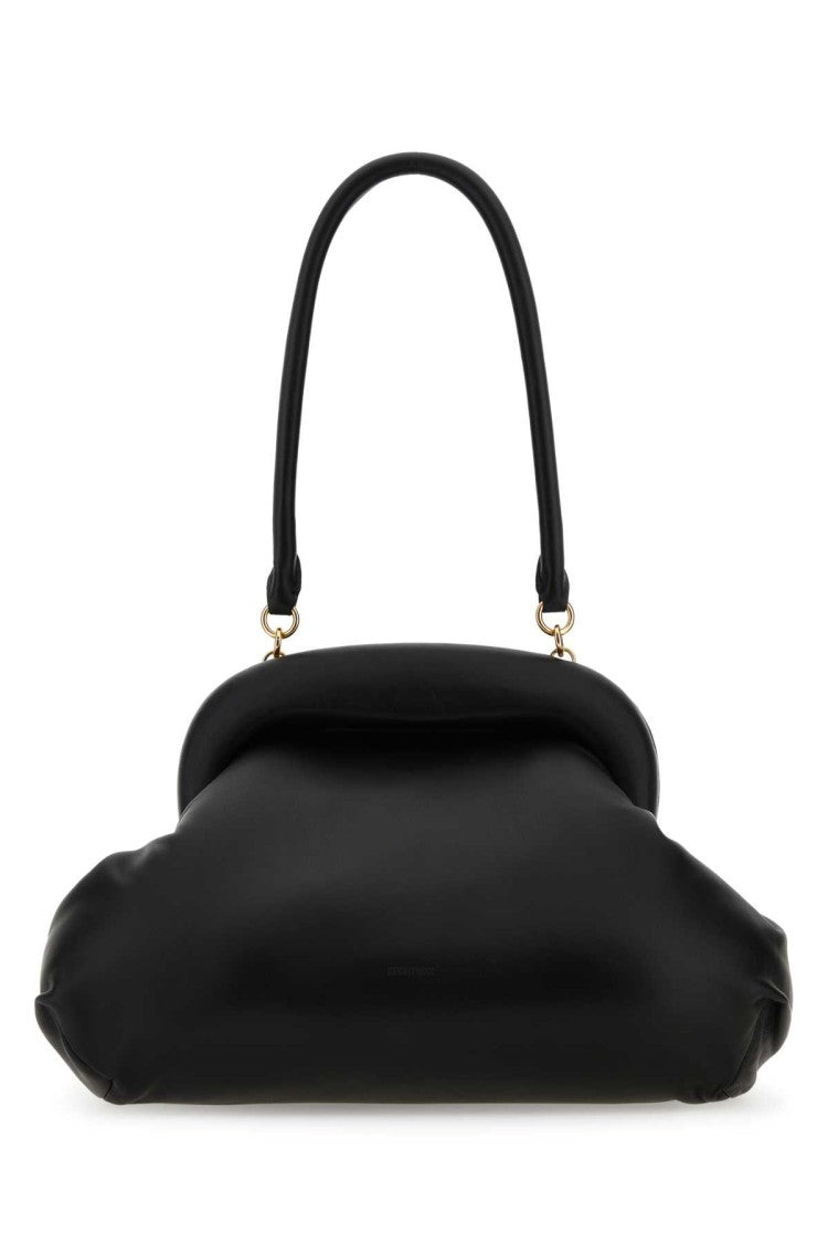 Sportmax Black Nappa Leather Sansa Clutch