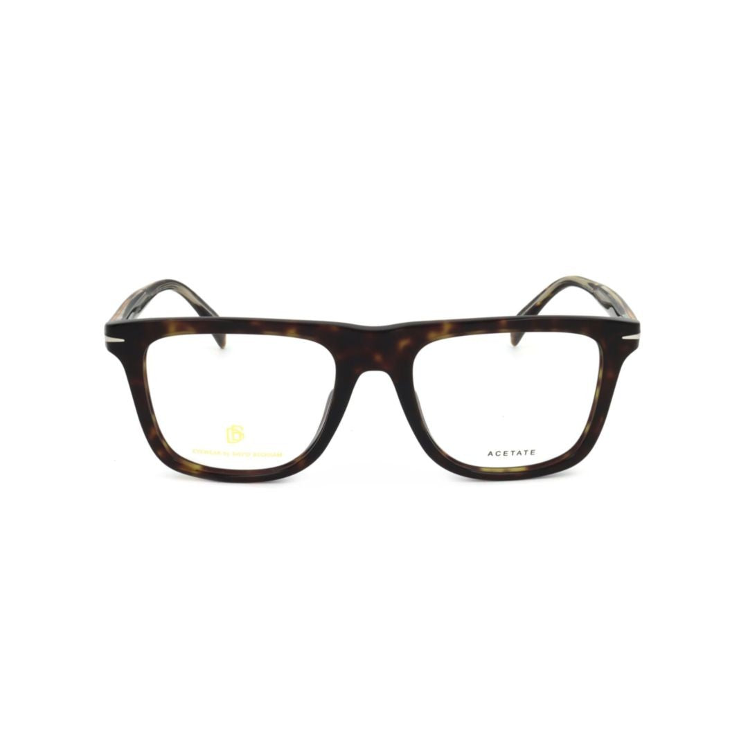 David Beckham Db 7061/F Timeless Rectangular Tortoiseshell Frame Eyeglasses