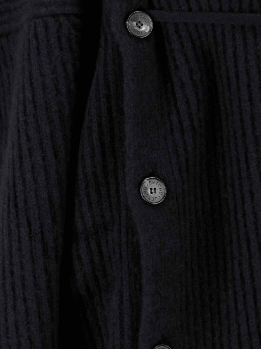 Setchu Ribbed Wool And Cashmere Sweater – Black