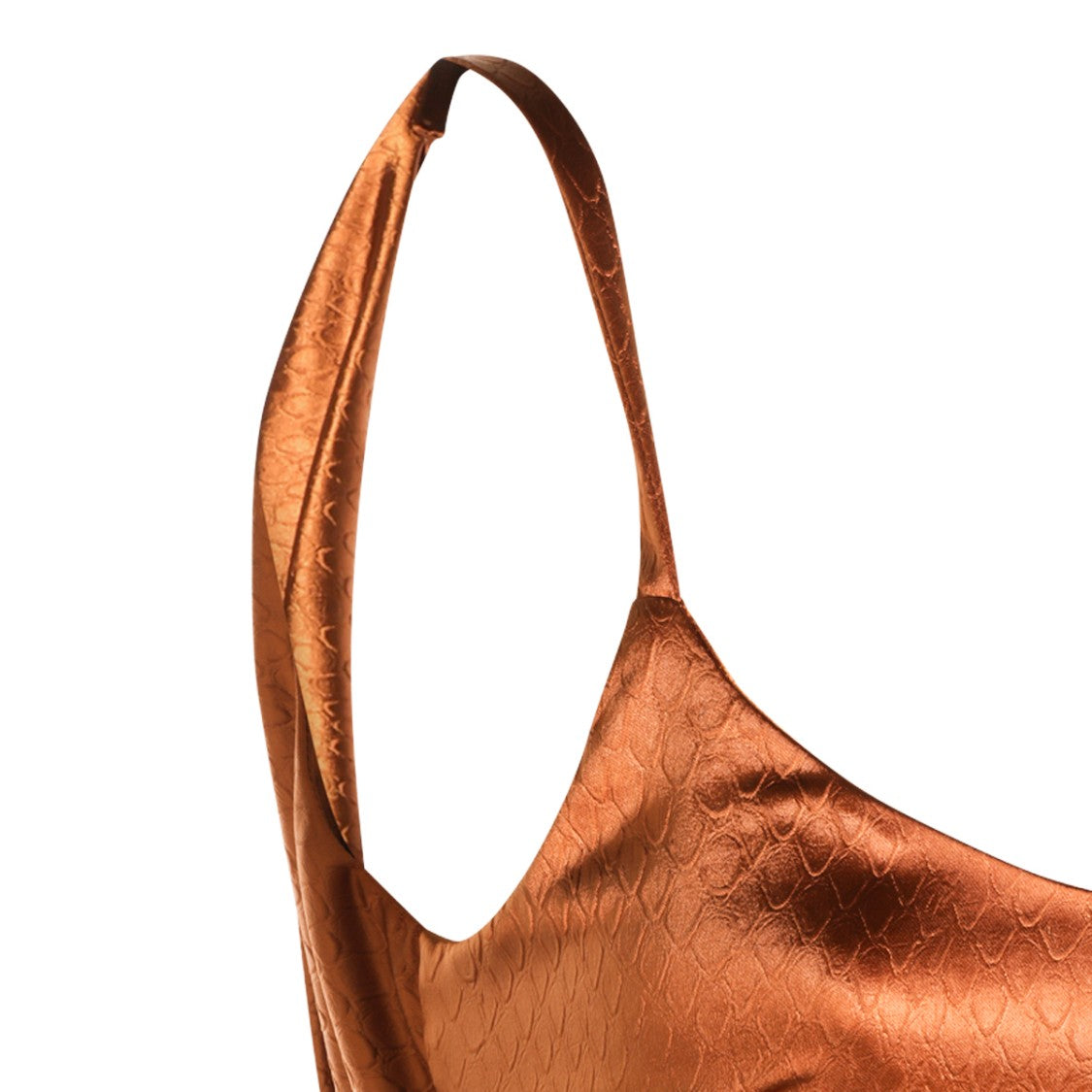 Elisabetta Franchi Sigar Bronze Long Dress With Squared Neckline