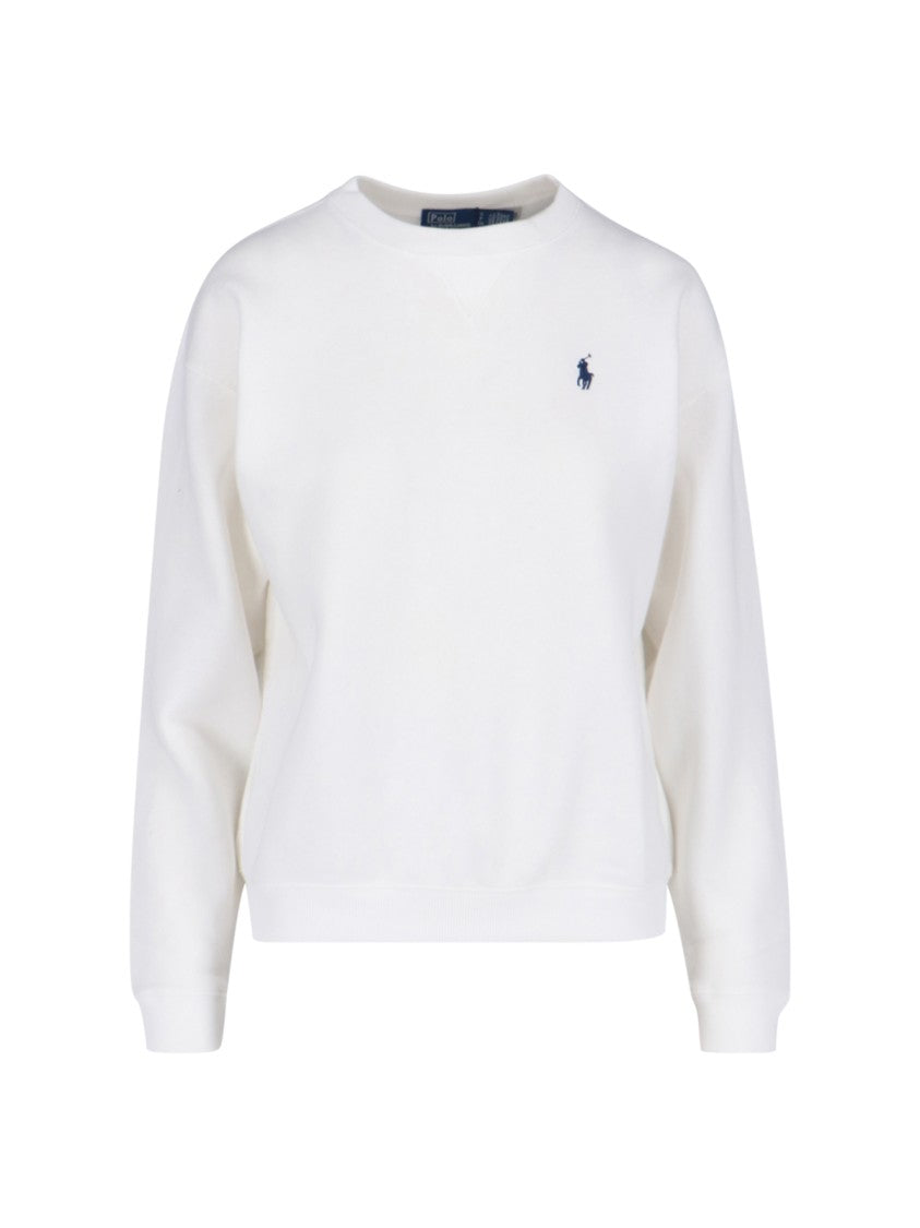 Polo Ralph Lauren Logo Crewneck Sweatshirt – White