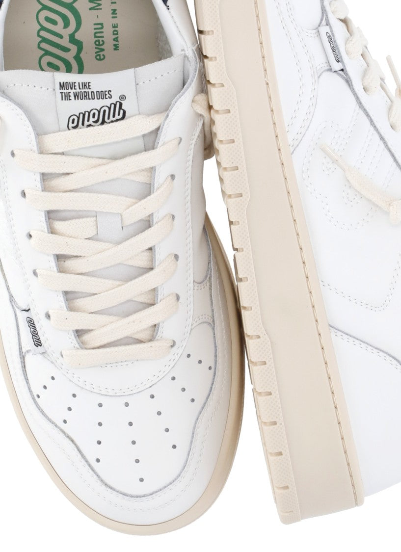 Evenu Equal White Suede Low-Top Sneakers