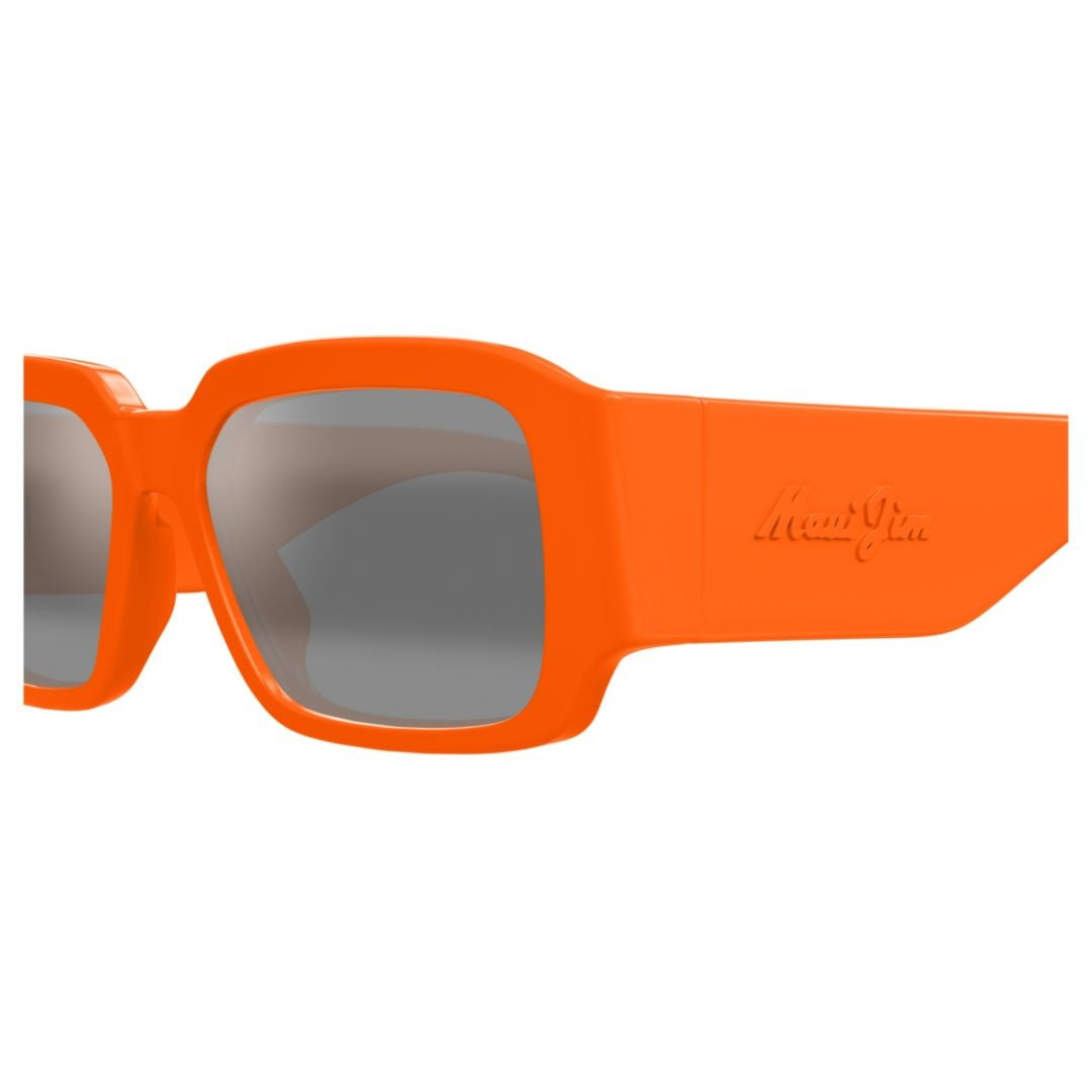 Maui Jim Orange Kupale Plastic Rectangular Sunglasses