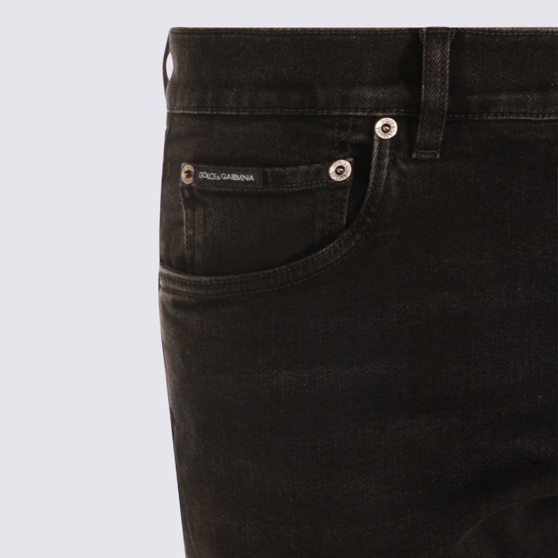 Dolce & Gabbana Slim Fit Dark Wash Denim Jeans With Classic Five-Pocket Design