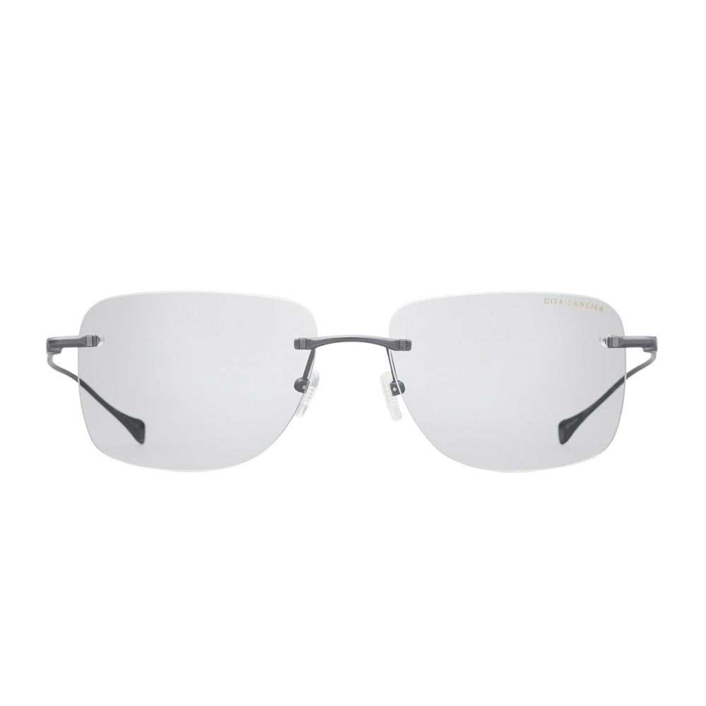 Dita Lancier Lsa 119 Rimless Gray Gummetal Titanium Eyeglasses