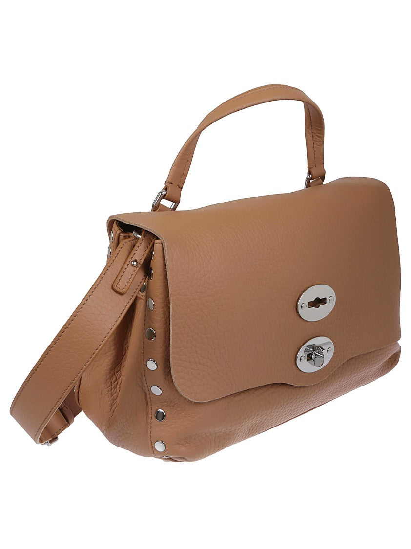 Zanellato Structured Leather Handbag With Metallic Clasp