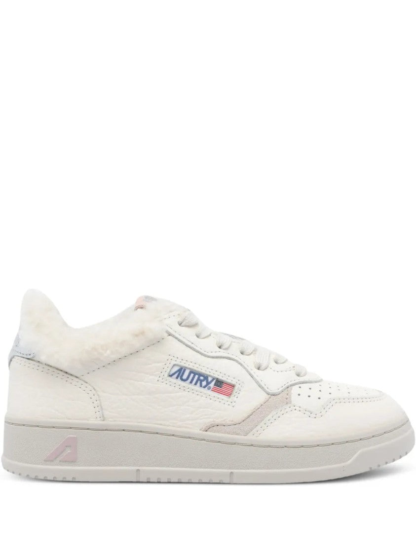 Autry Faux-Fur Medalist Sneakers