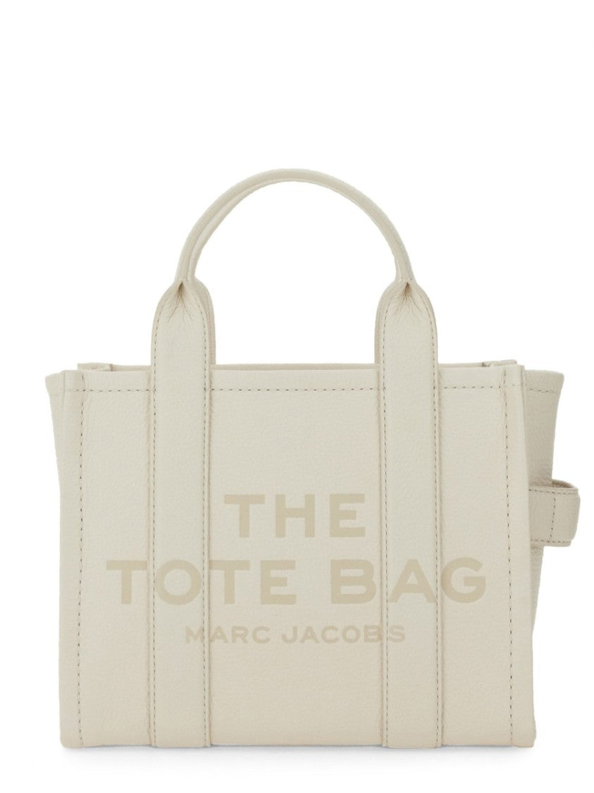 Marc Jacobs White Smooth Leather Small Structured Tote