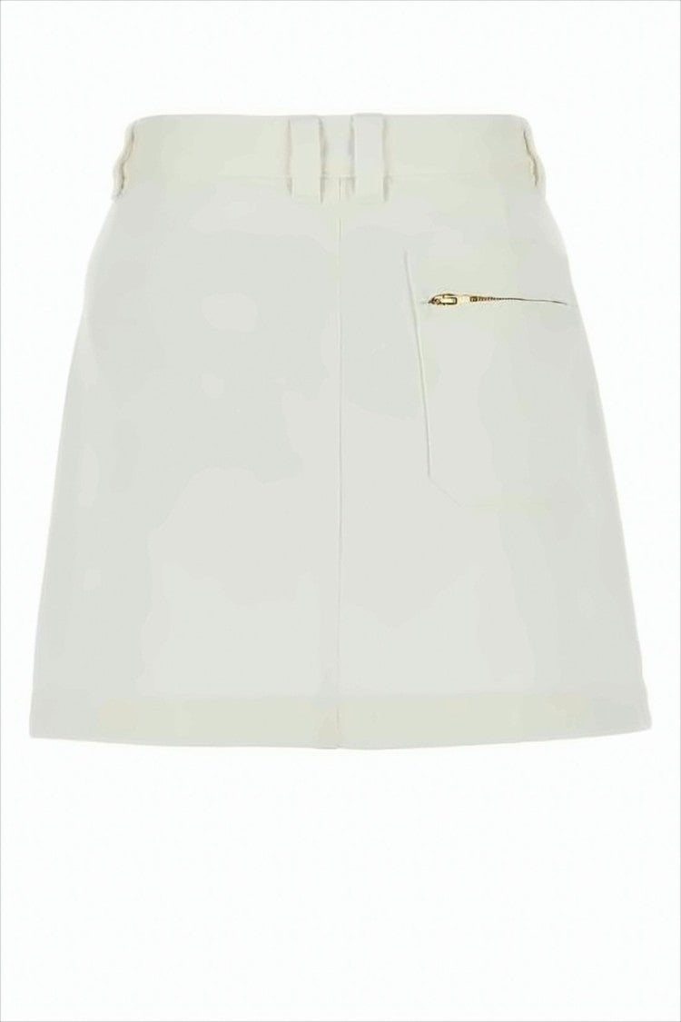A.P.C. White Cotton Short Skirt