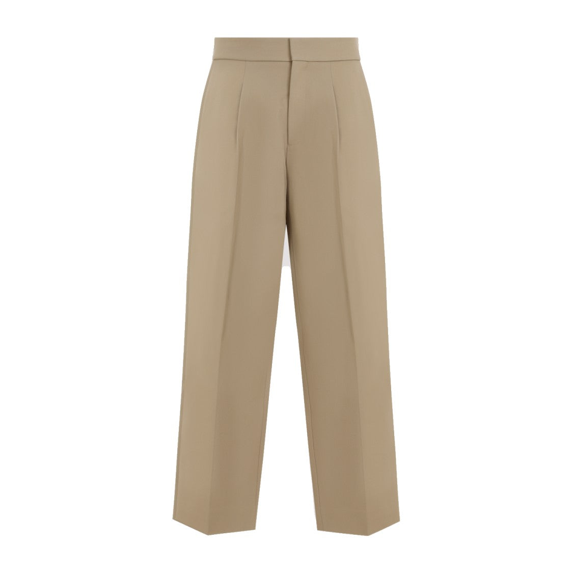 Fear Of God Single Pleat Relaxed Beige Wool Trousers