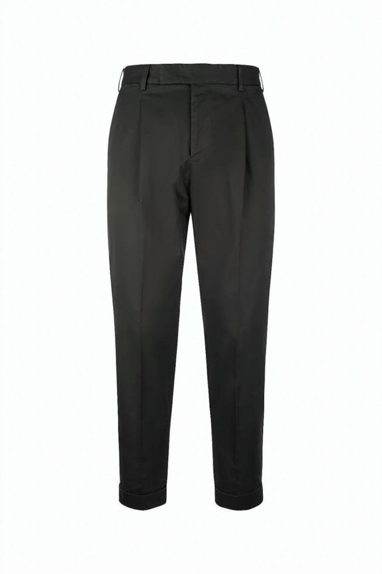 Pt Torino Cropped Tailored Suit Pants With Feather Charm Detail