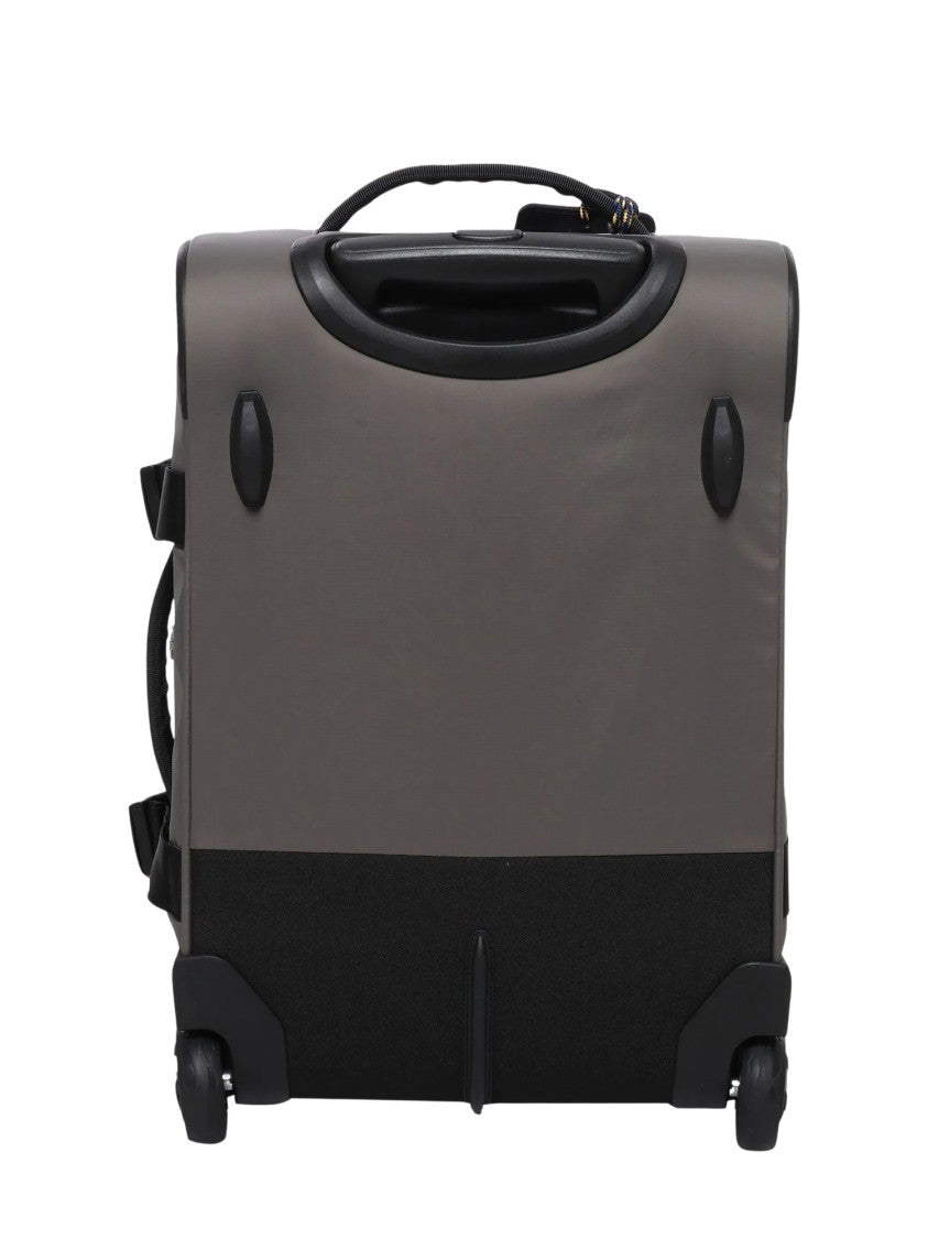 K-Way Compact Grey Two-Wheel Trolley With Adjustable Straps And Secure Interior