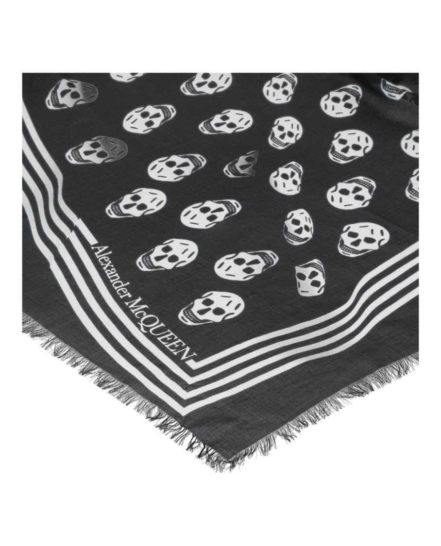 Alexander Mcqueen Skull Print Modal Scarf