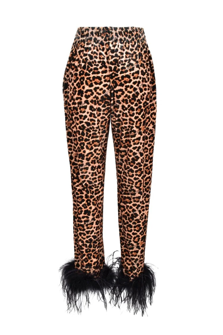 Giulia N Giulia N Polyester Elastane Trousers - Brown/Black