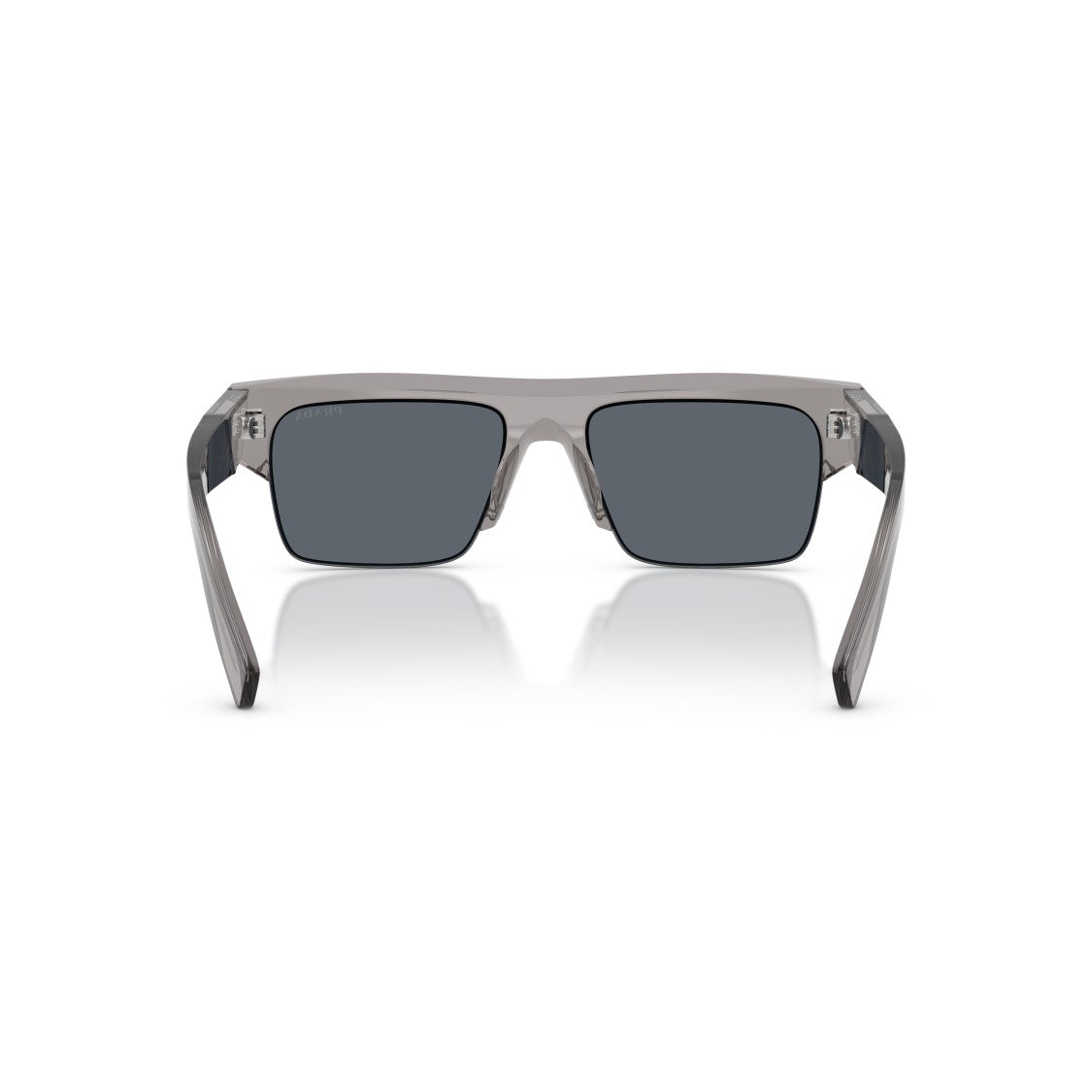 Prada 0Pr D12su Translucent Grey Acetate Sunglasses
