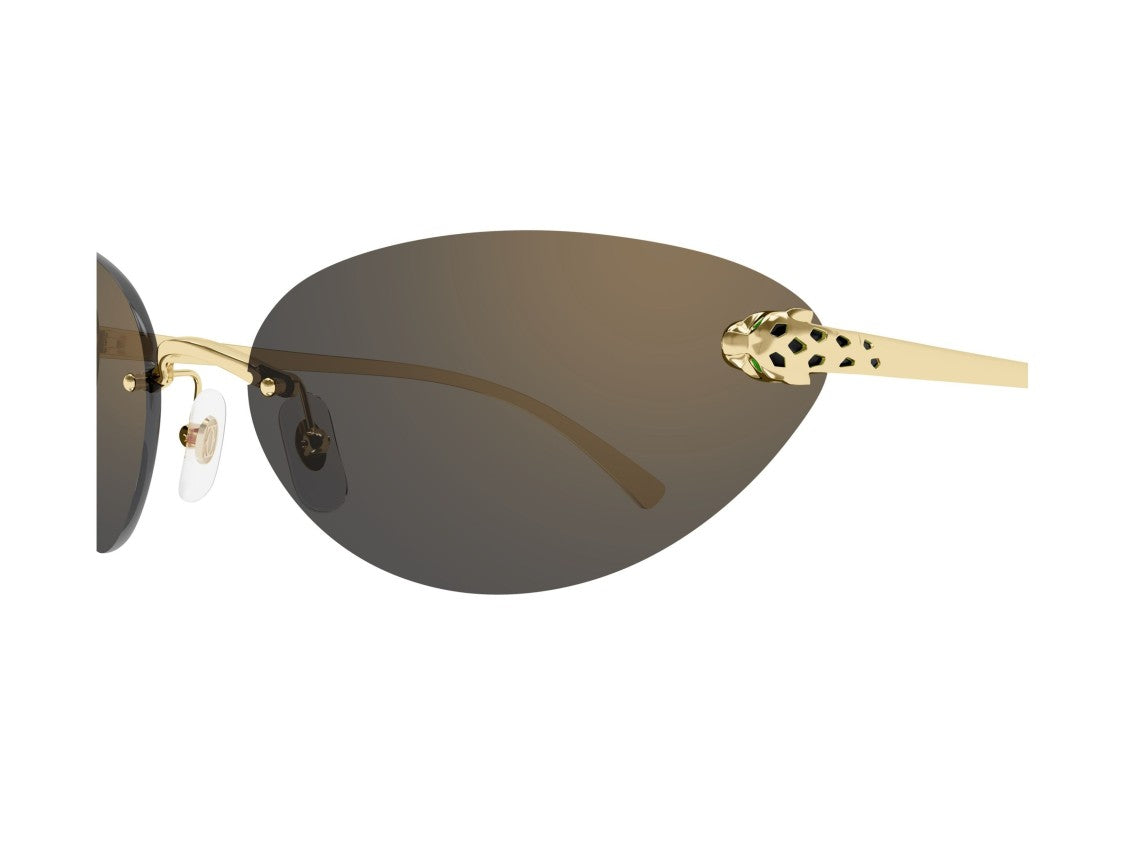 Cartier Gold Ct0635s Rimless Sunglasses