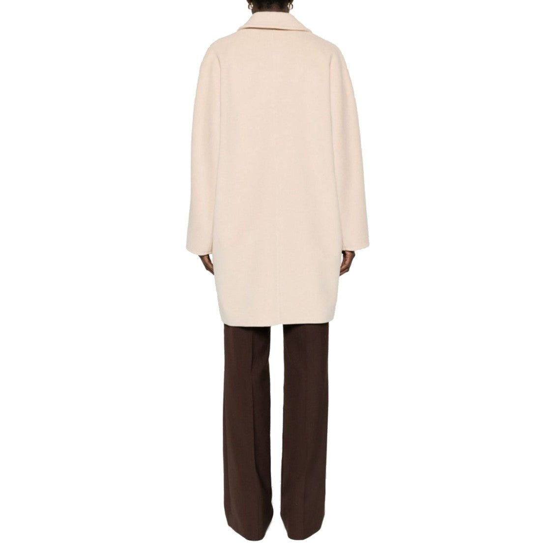 Max Mara Oversized Wool And Cashmere Coat With Lapel Collar And Kimono Sleeves
