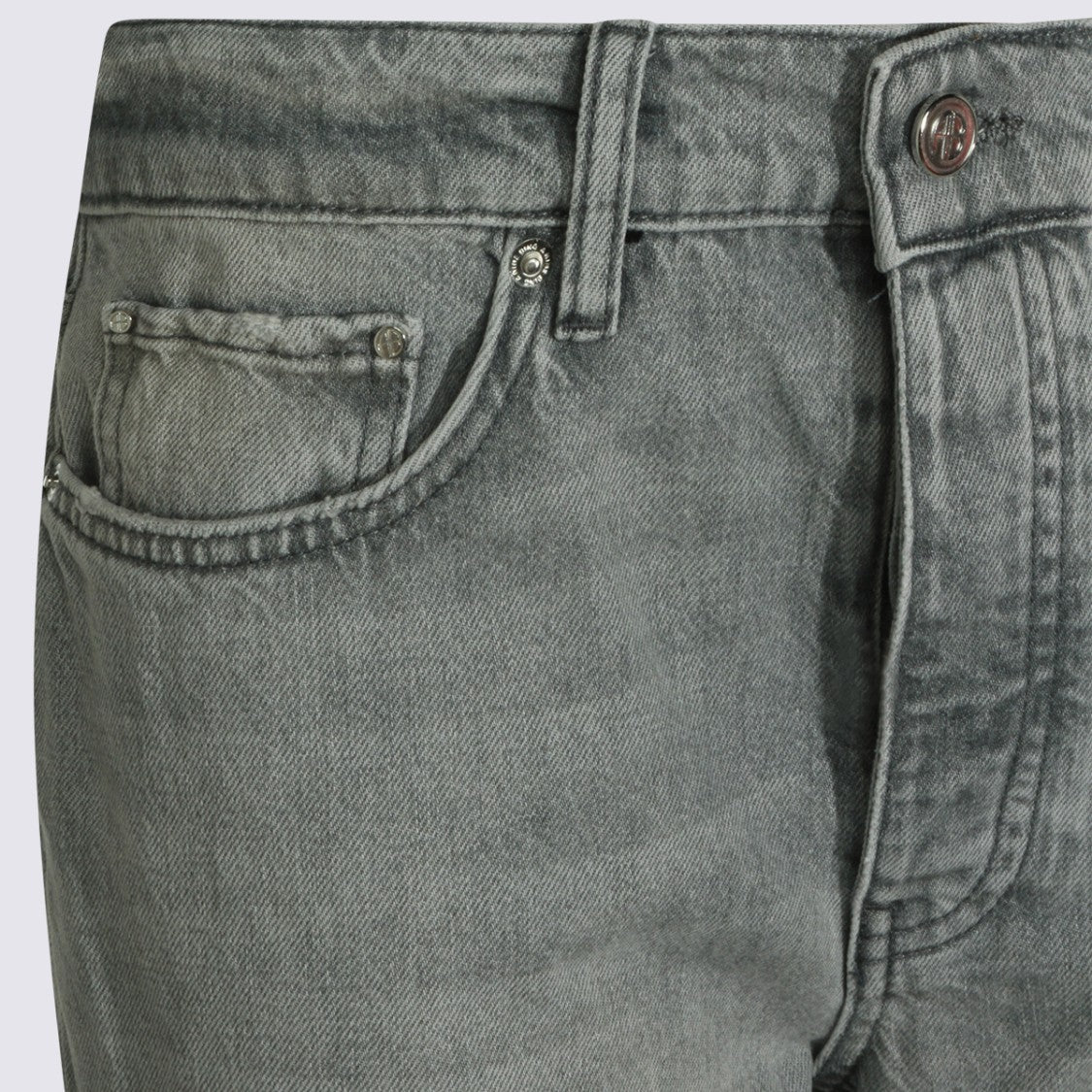 Anine Bing Straight-Leg Jeans With Faded Grey Wash And Classic Five-Pocket Styling