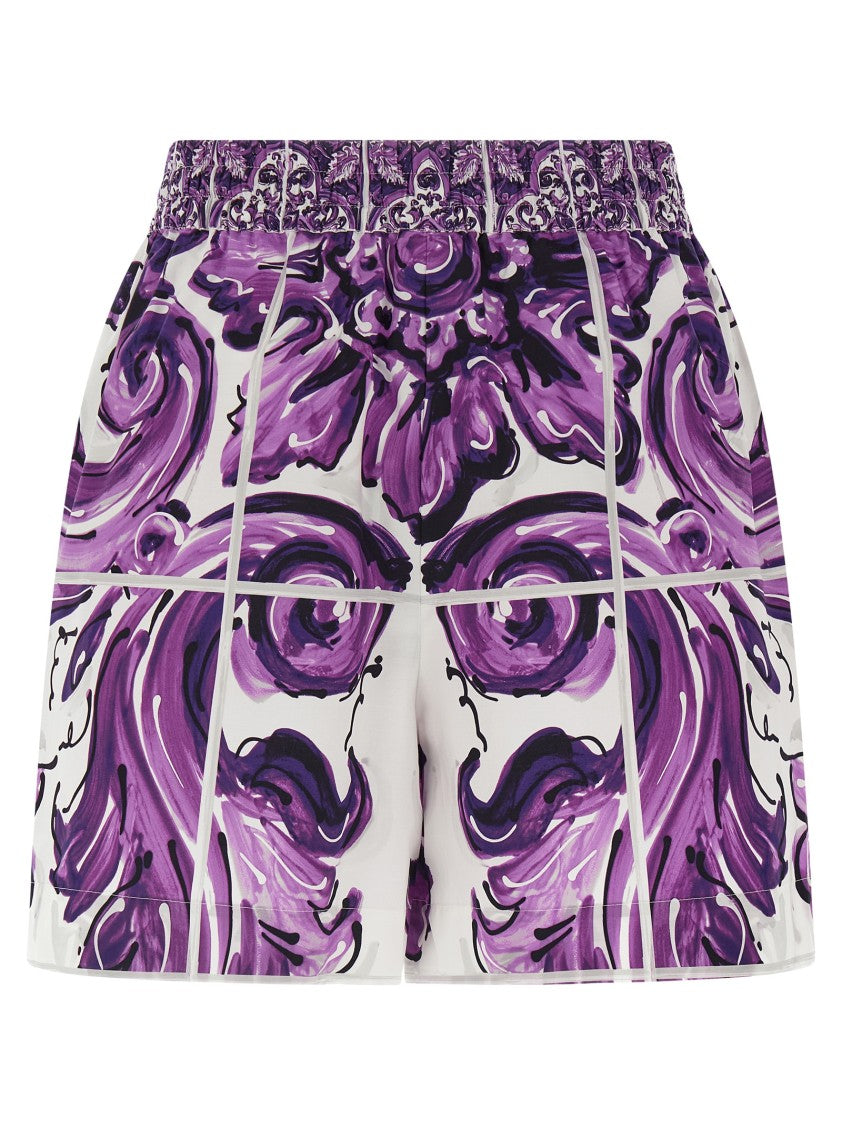 Dolce & Gabbana 'Maiolica' Print Cotton Shorts