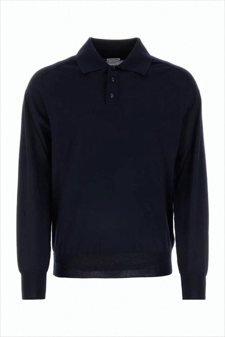 Bottega Veneta Long-Sleeved Knit Sweater With Polo Collar