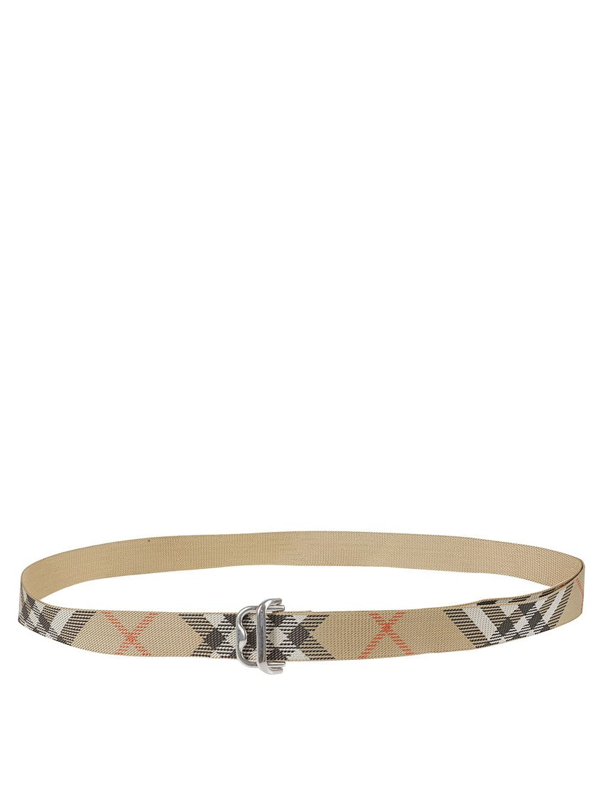 Burberry Woven Design Belt With Distinctive Pattern