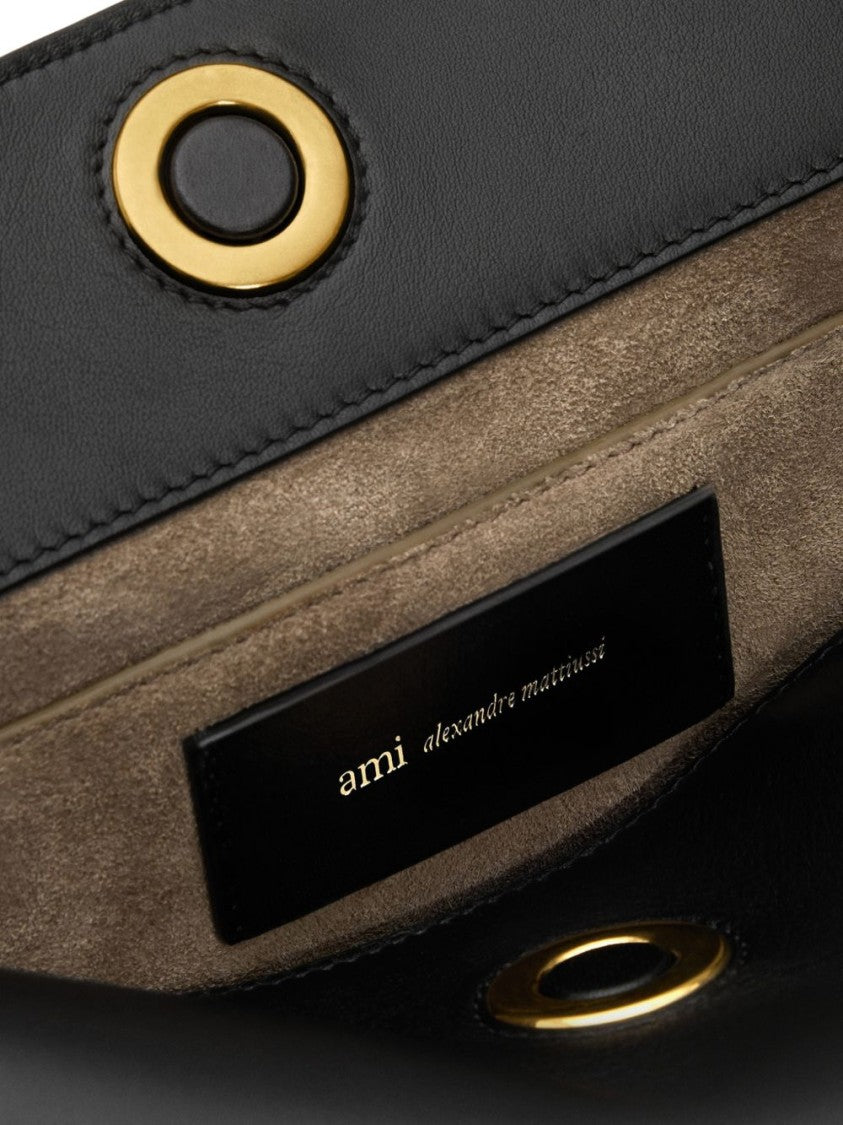 Ami Paris Sleek Elongated Bag With Structured Silhouette