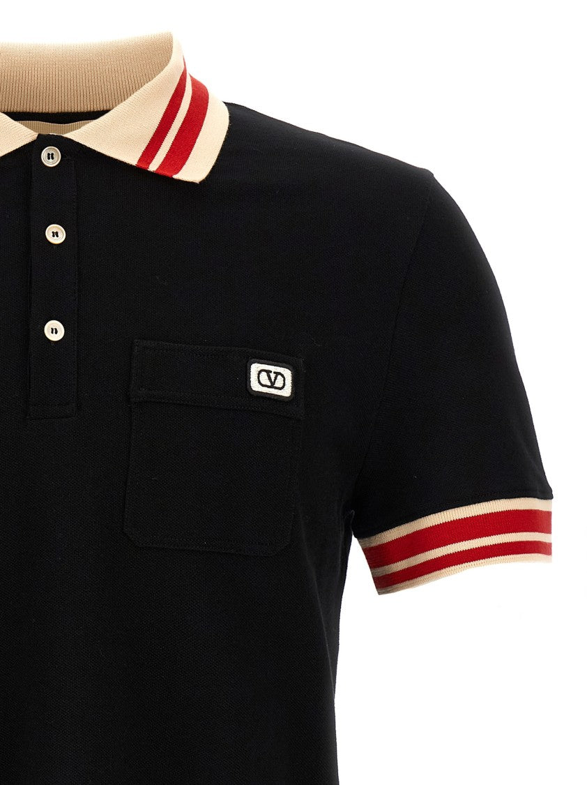 Valentino Garavani Piqué Cotton Polo Shirt