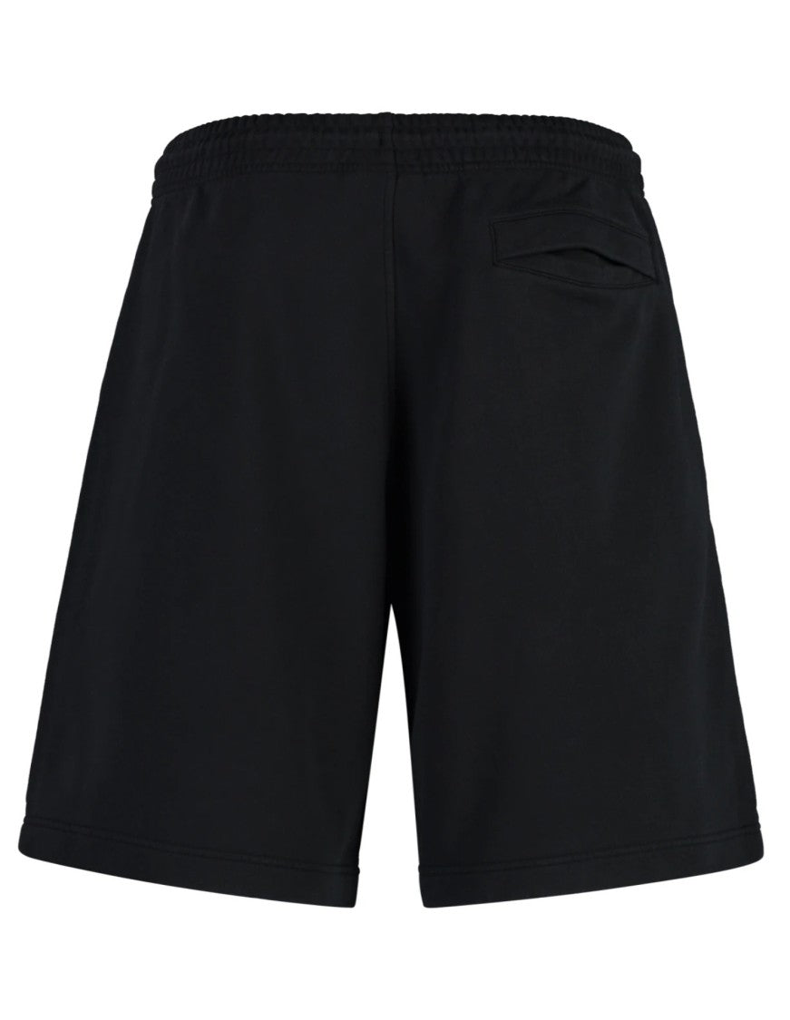 Maison Kitsuné Relaxed Fit Black Shorts With Elastic Waistband And Drawstring