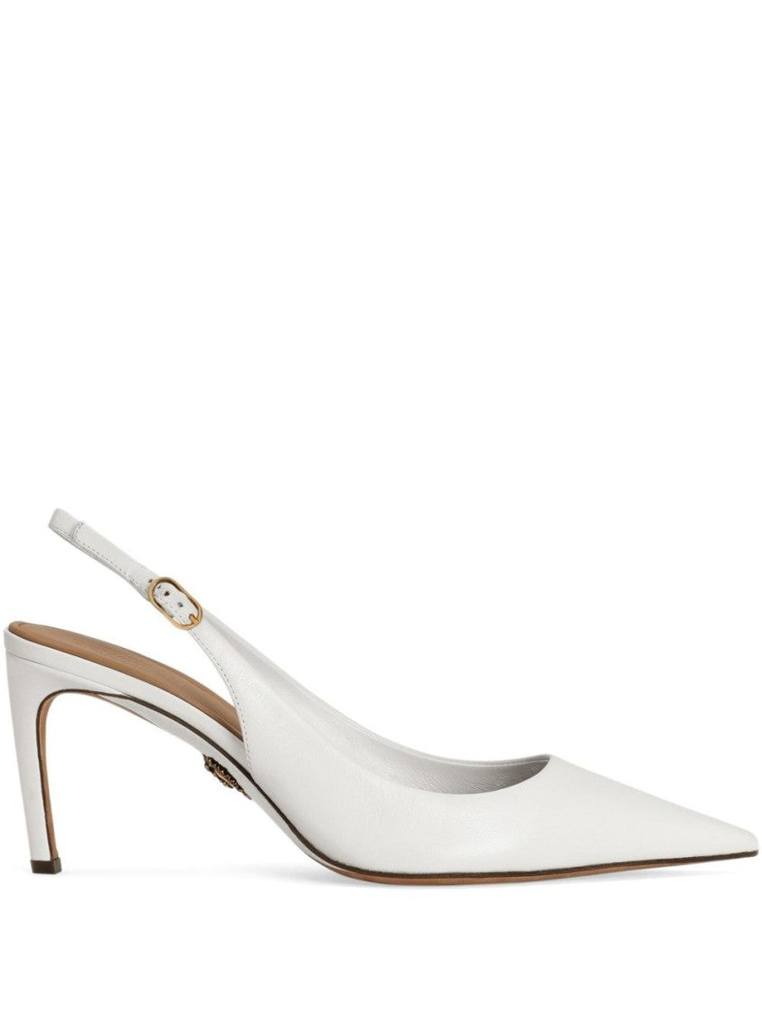 Dolce & Gabbana Pointed Toe Slingback Heels With Delicate Buckle Detail