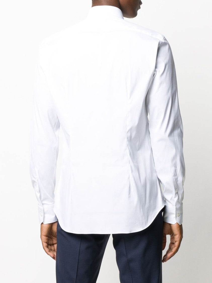 Xacus Slim Fit White Cotton Shirt