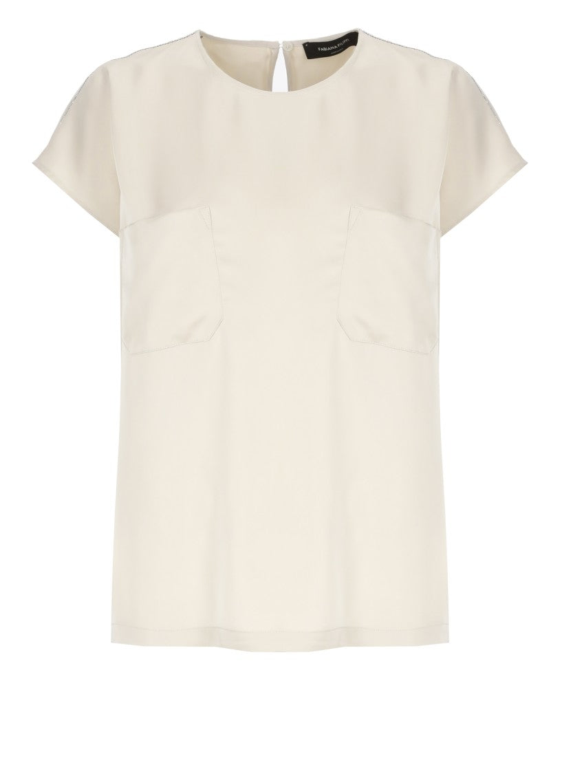 Fabiana Filippi Beige Viscose Top