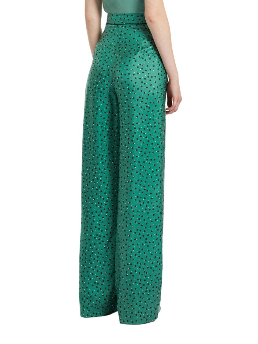 Max Mara Wide-Leg Green Pants
