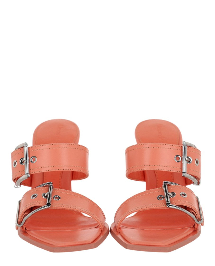 Alexander Mcqueen Boxcar Leather Heel Sandals