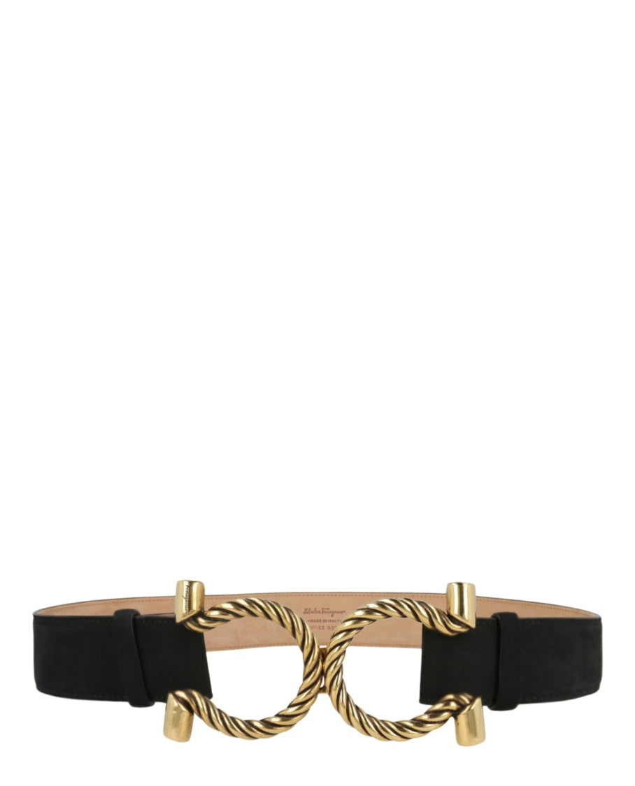 Ferragamo Rope Gancini Suede Belt
