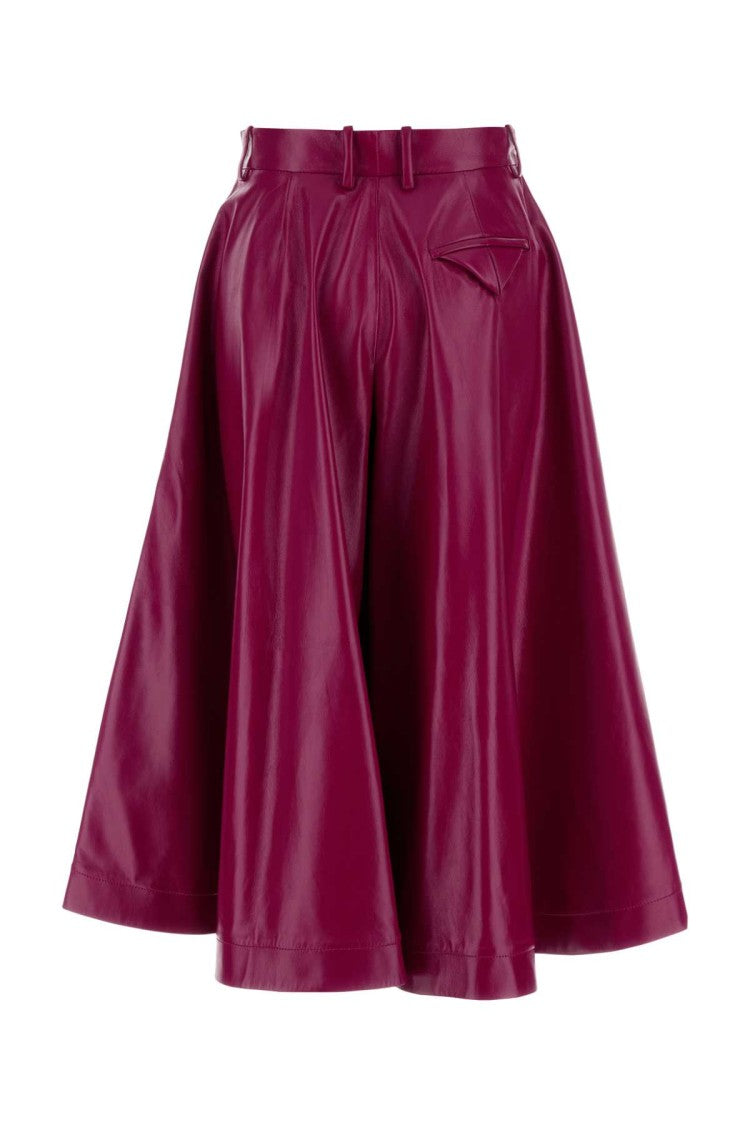 Bottega Veneta Fuchsia Leather Bermuda Shorts