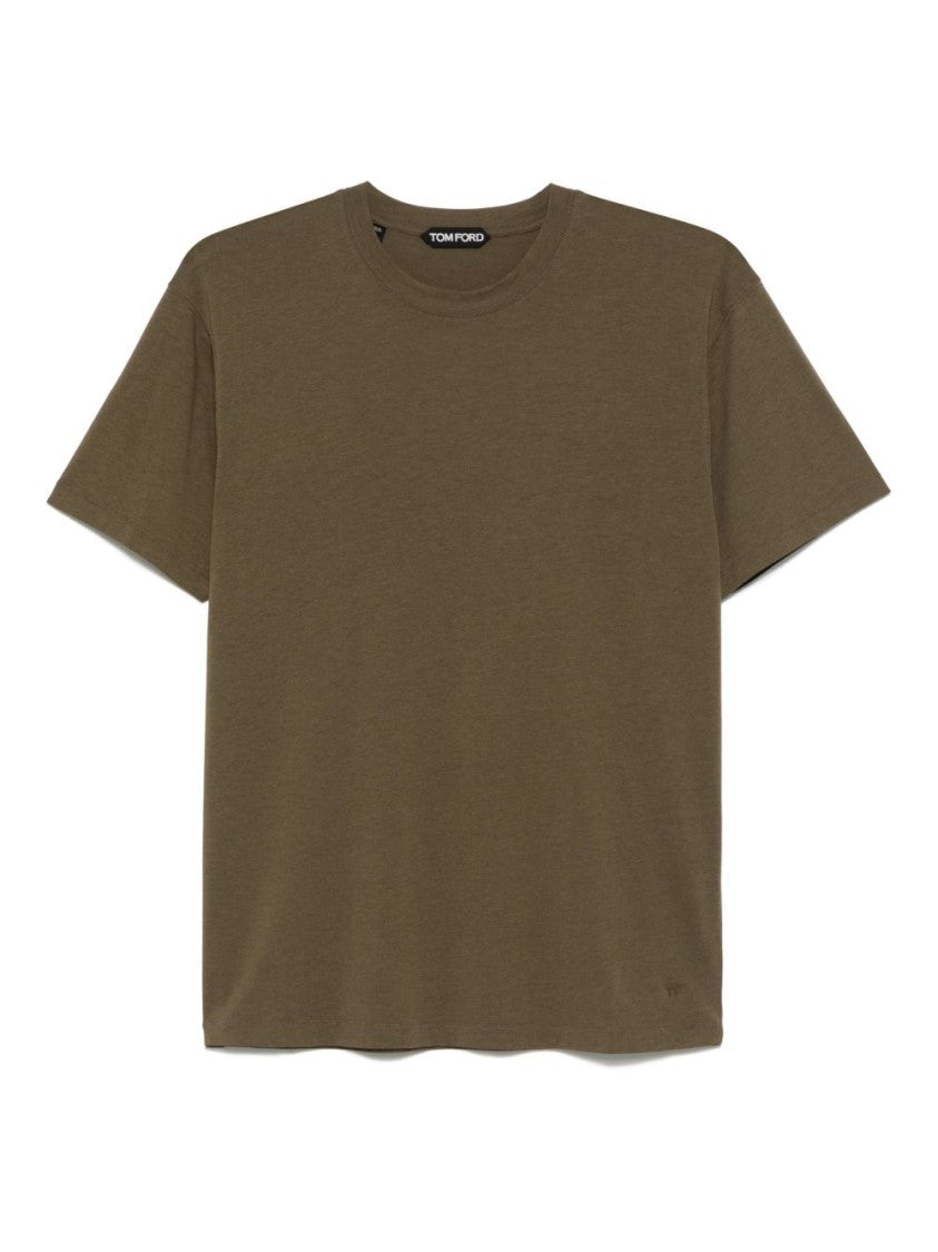 Tom Ford Green Lyocell-Cotton T-Shirt