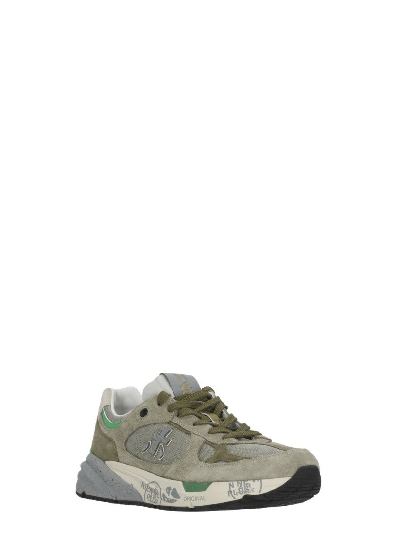 Premiata Green Mase25 Suede Inserts Sneakers
