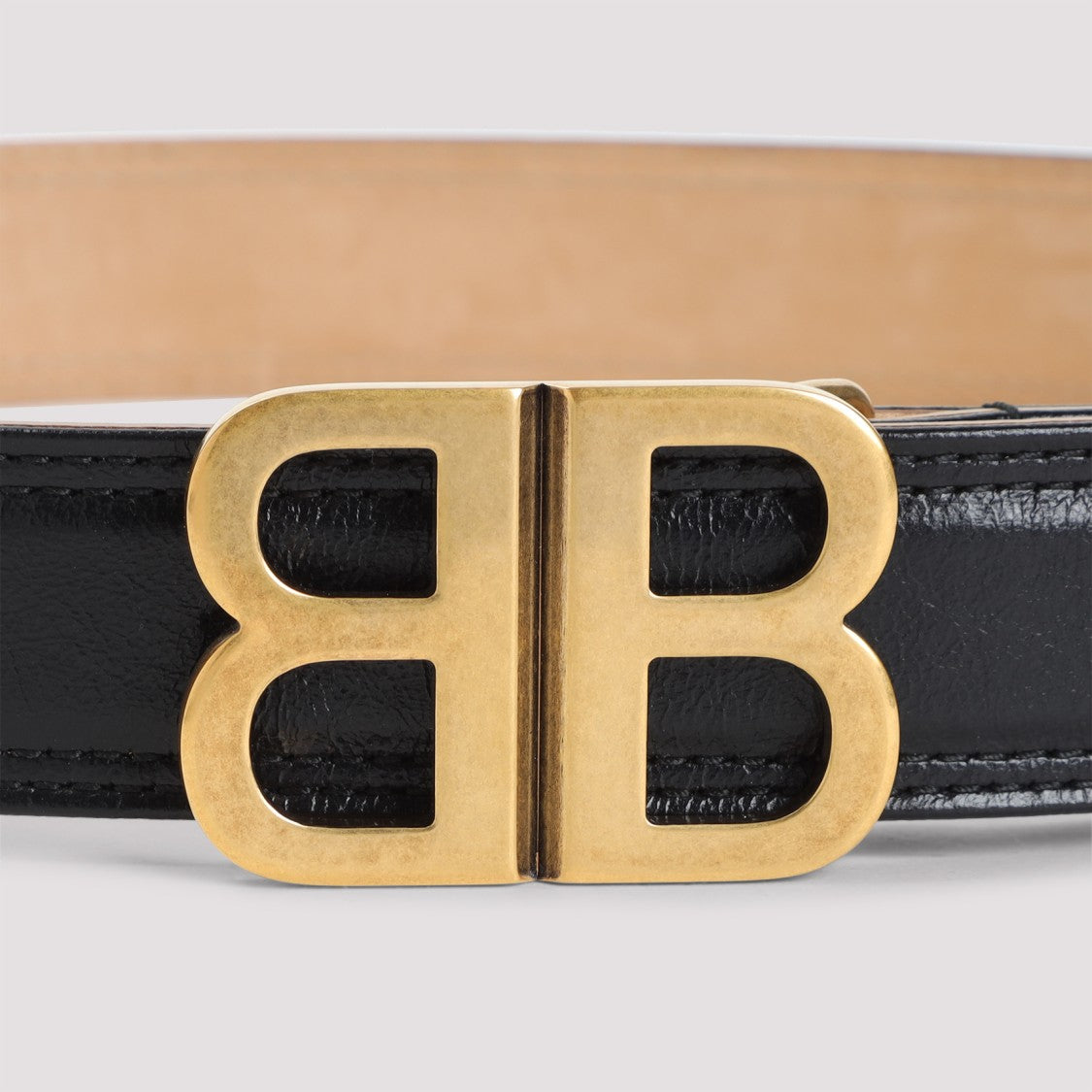Balenciaga Black Lamb Leather Bb Soft 30 Belt
