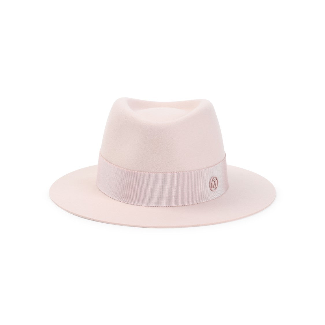 Maison Michel Fedora Hat In Pink Wool Felt