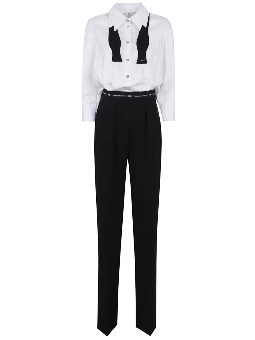 Elisabetta Franchi Double Collar Jumpsuit