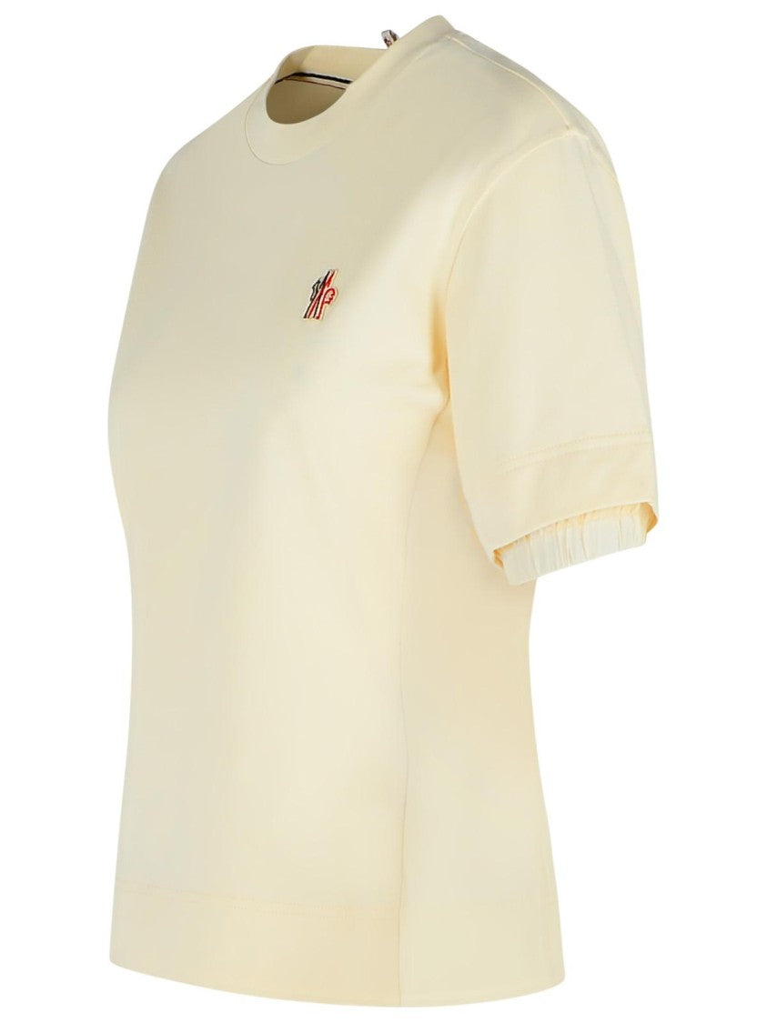 Moncler Grenoble Ivory Cotton T-Shirt